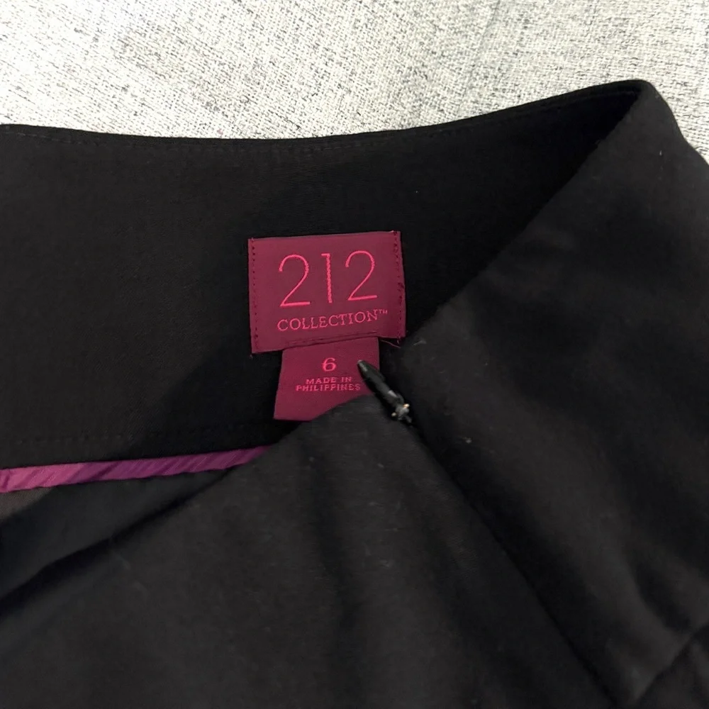 Womens Black Skirt size 6 Pencil straight Solid Lined Career Work Business Rayon
